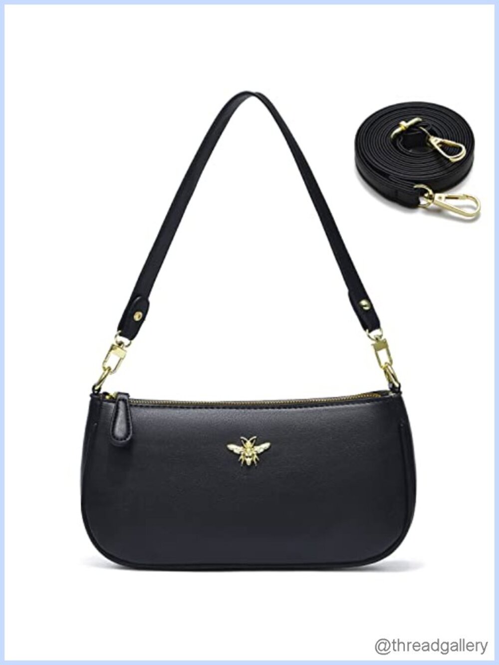 Small PU Leather Tote Shoulder Bag Crossbody Purse Detachable Strap